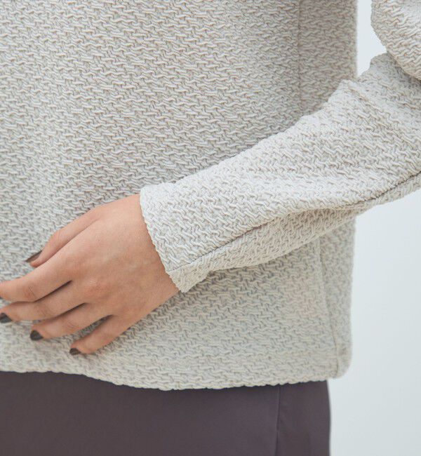 MACPHEE「ブライトジャカード ボリュームスリーブプルオーバー」|Tシャツ・カットソー|