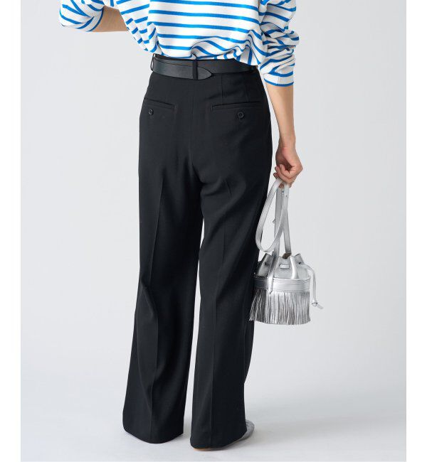 IENA「《追加2》TA/PL ジョーゼットタックワイドパンツ」|スラックス|