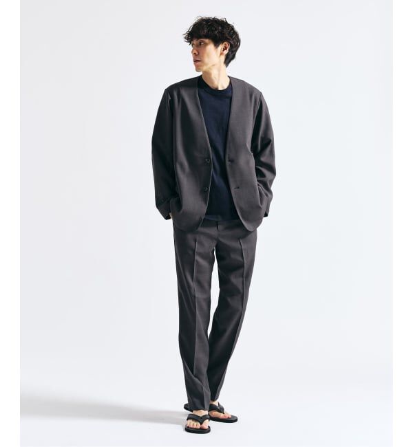 417 EDIFICE「【EVALET / エバレット】メッシュ カーディガンジャケット "セットアップ着用可能"」|ノーカラージャケット|