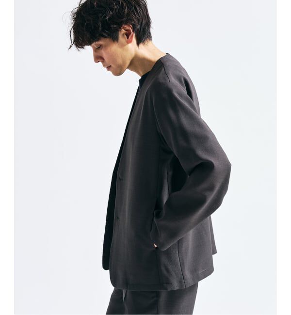 417 EDIFICE「【EVALET / エバレット】メッシュ カーディガンジャケット "セットアップ着用可能"」|ノーカラージャケット|