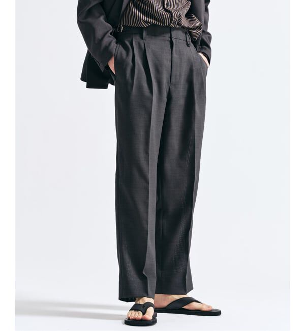 417 EDIFICE「【EVALET / エバレット】メッシュ 2タックパンツ "セットアップ着用可能"」|スラックス|