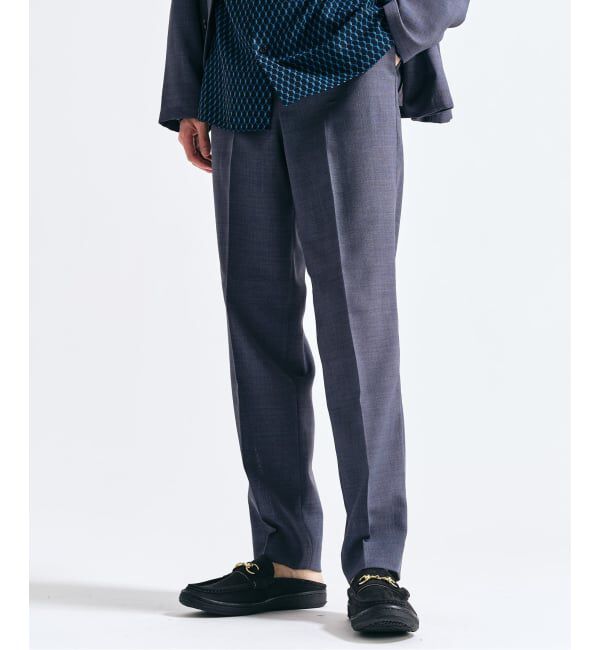 417 EDIFICE「【EVALET / エバレット】 メッシュスリムパンツ　"セットアップ着用可能"」|スラックス|グレー