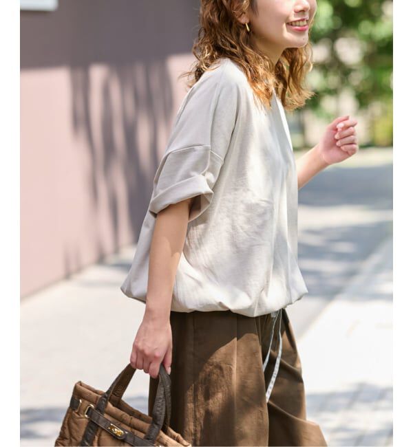 JOURNAL STANDARD relume「《追加3》ギャザーヘムショートスリーブTシャツ」|Tシャツ・カットソー|