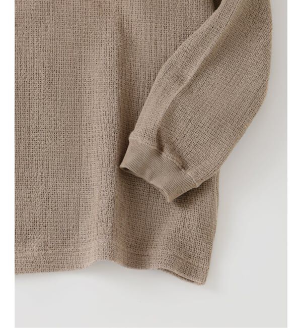 J.S.Homestead「《予約》J.S.Homestead / レノ メッシュ ファブリック ヘンリー ネック ロンT」|Tシャツ・カットソー|