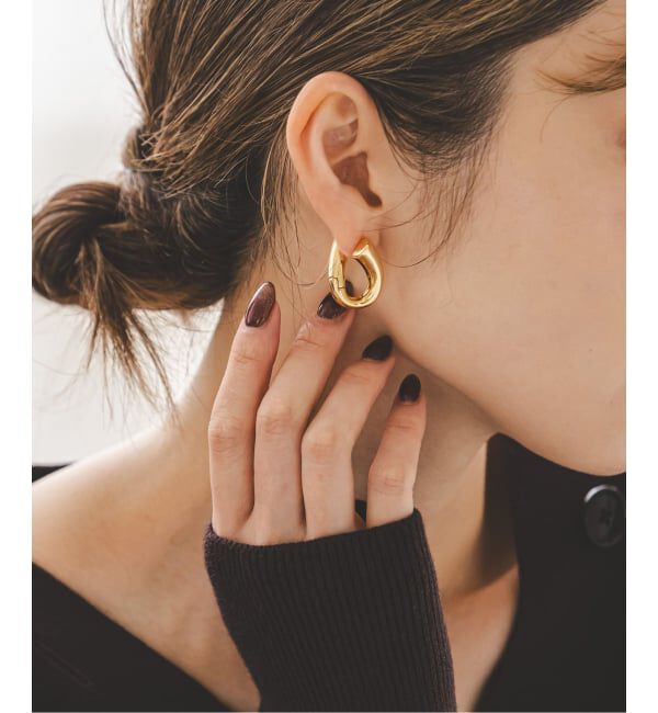 NOBLE「PETIT MOMENTS/プティモーメント Pear Hoops」|ピアス|ゴールド