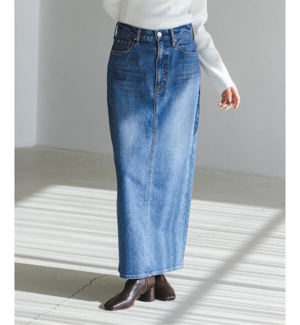 NOBLE「《追加・NOBLE別注》NEED by heritage/ニードバイ ヘリテージ RINA」|スカート|ブルー A