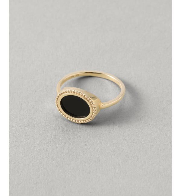 Lilas by Spick&Span「オーバルオニキスフラットリング K10」|リング|