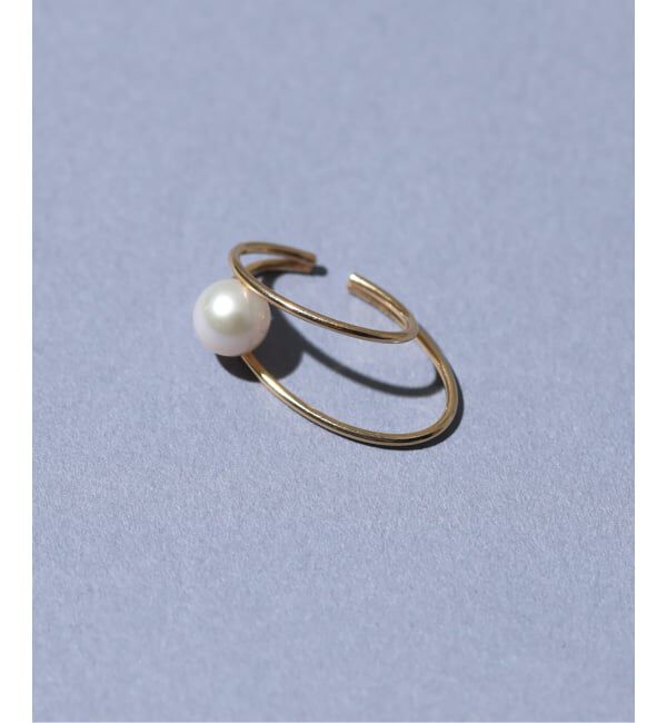 Lilas by Spick&Span「パールダブルダエンイヤーカフ K10（片耳）」|イヤーカフ|