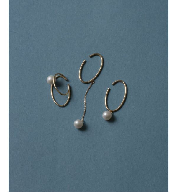 Lilas by Spick&Span「パールダブルダエンイヤーカフ K10（片耳）」|イヤーカフ|