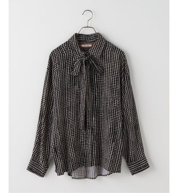 NOBLE「Room no.8/ルームエイト PRINT RIBBON SHIRTS」|シャツ・ブラウス|