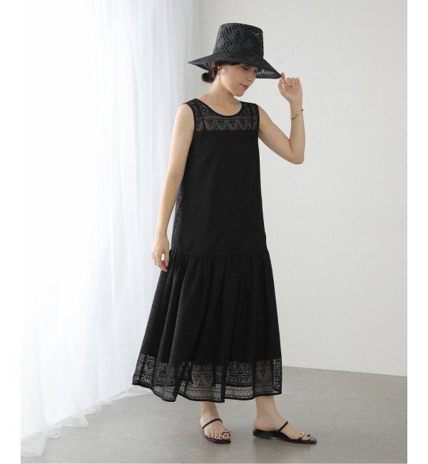 「【洗える】レースティアードワンピース」|ワンピース|