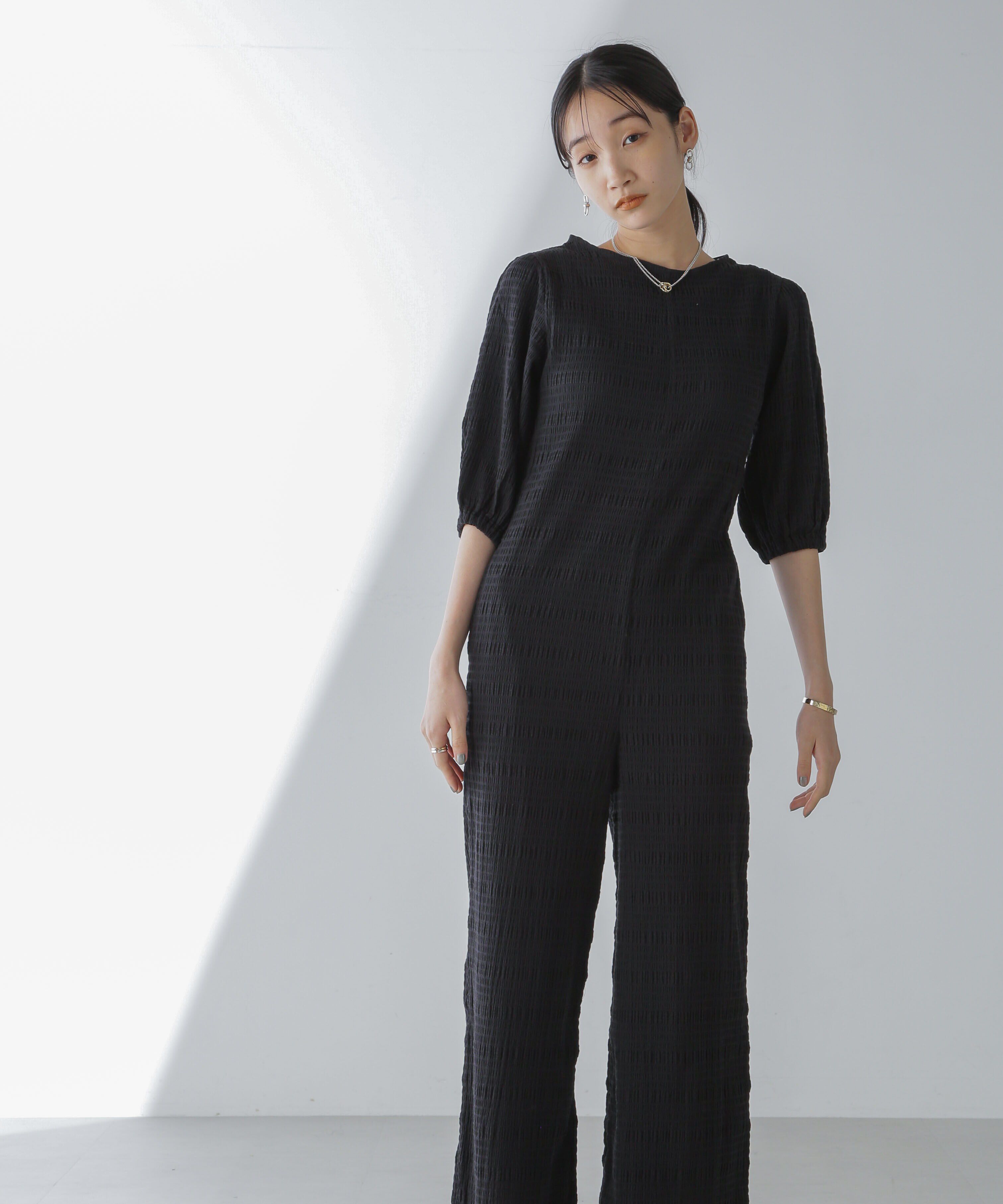 nano･universe「RITA ROW/Puffy sleeves jumpsuit」|ワンピース|