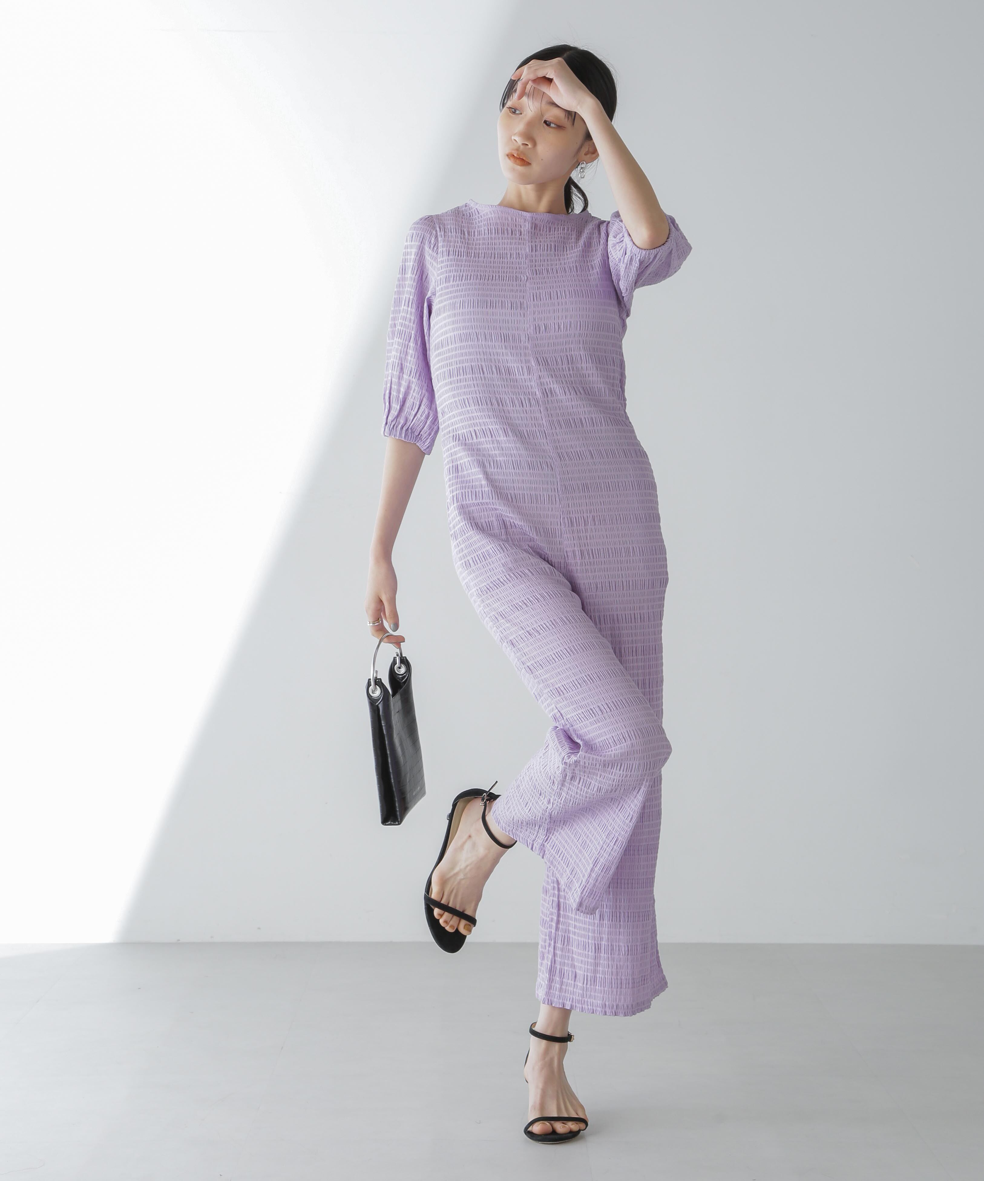 nano･universe「RITA ROW/Puffy sleeves jumpsuit」|ワンピース|