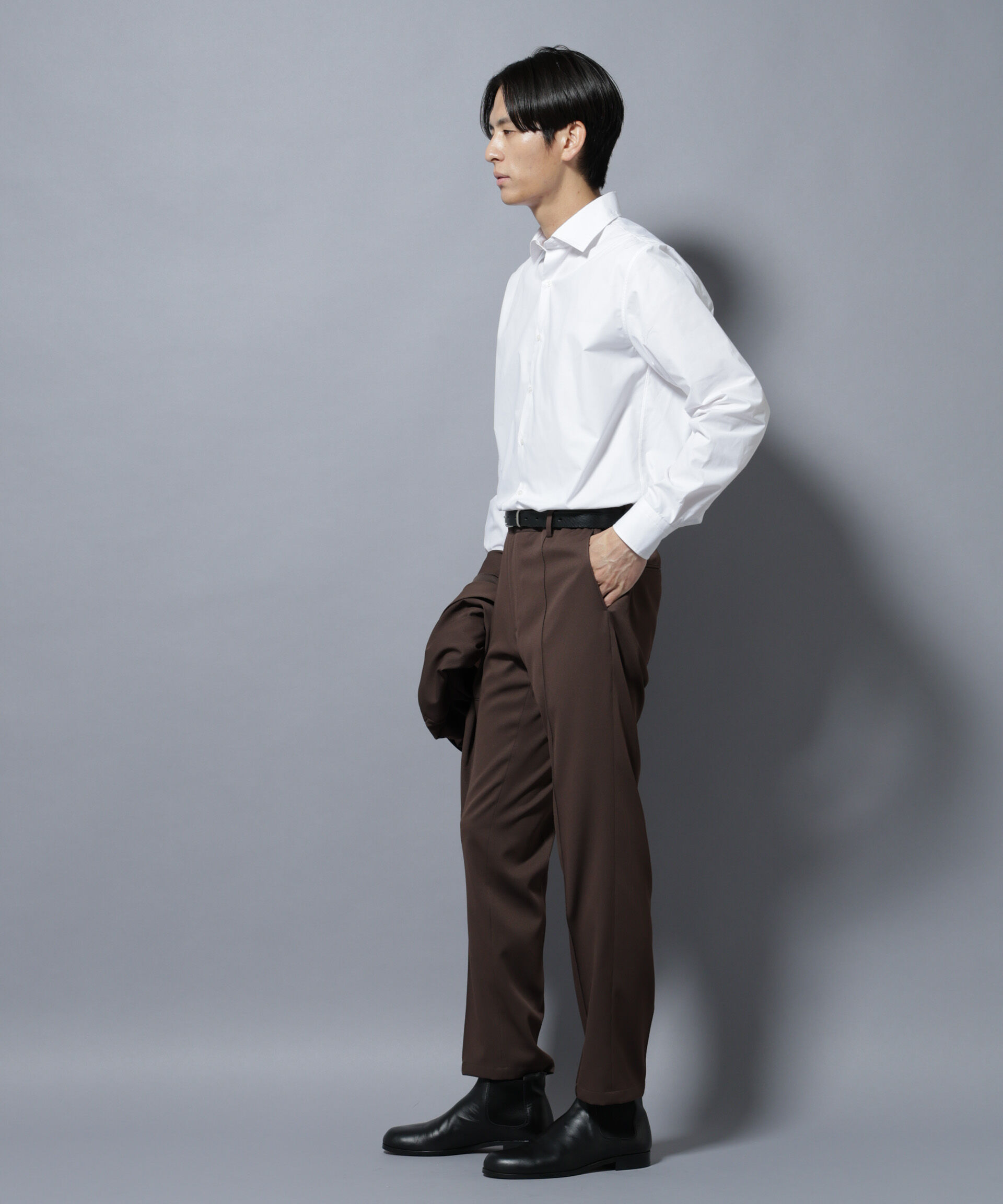 nano･universe「「N shirt」Anti Soaked(R)汗染み防止セミワイドカラーシャツ長袖」|シャツ・ブラウス|