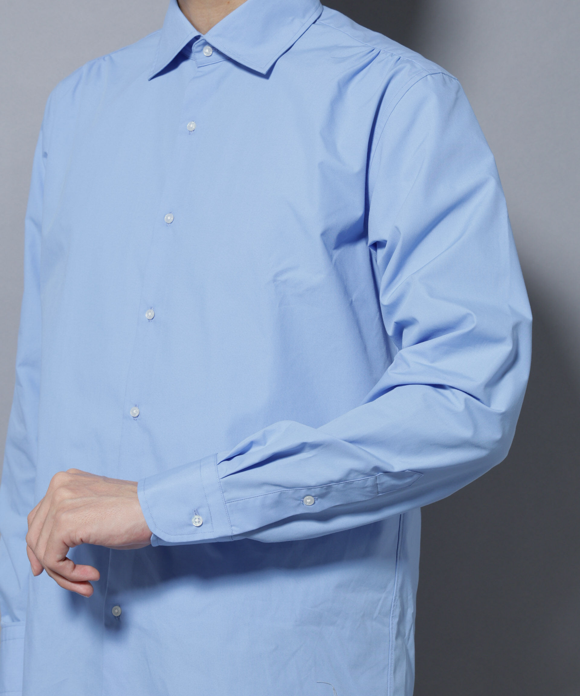 nano･universe「「N shirt」Anti Soaked(R)汗染み防止セミワイドカラーシャツ長袖」|シャツ・ブラウス|