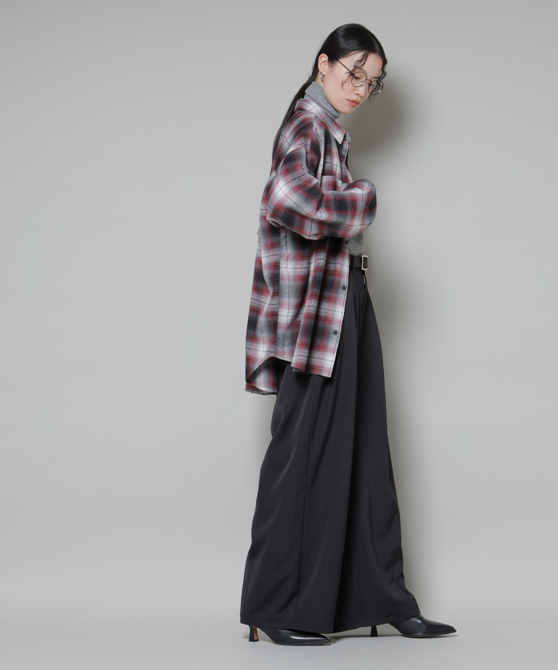 nano･universe「オーバーサイズチェックシャツ」|シャツ・ブラウス|