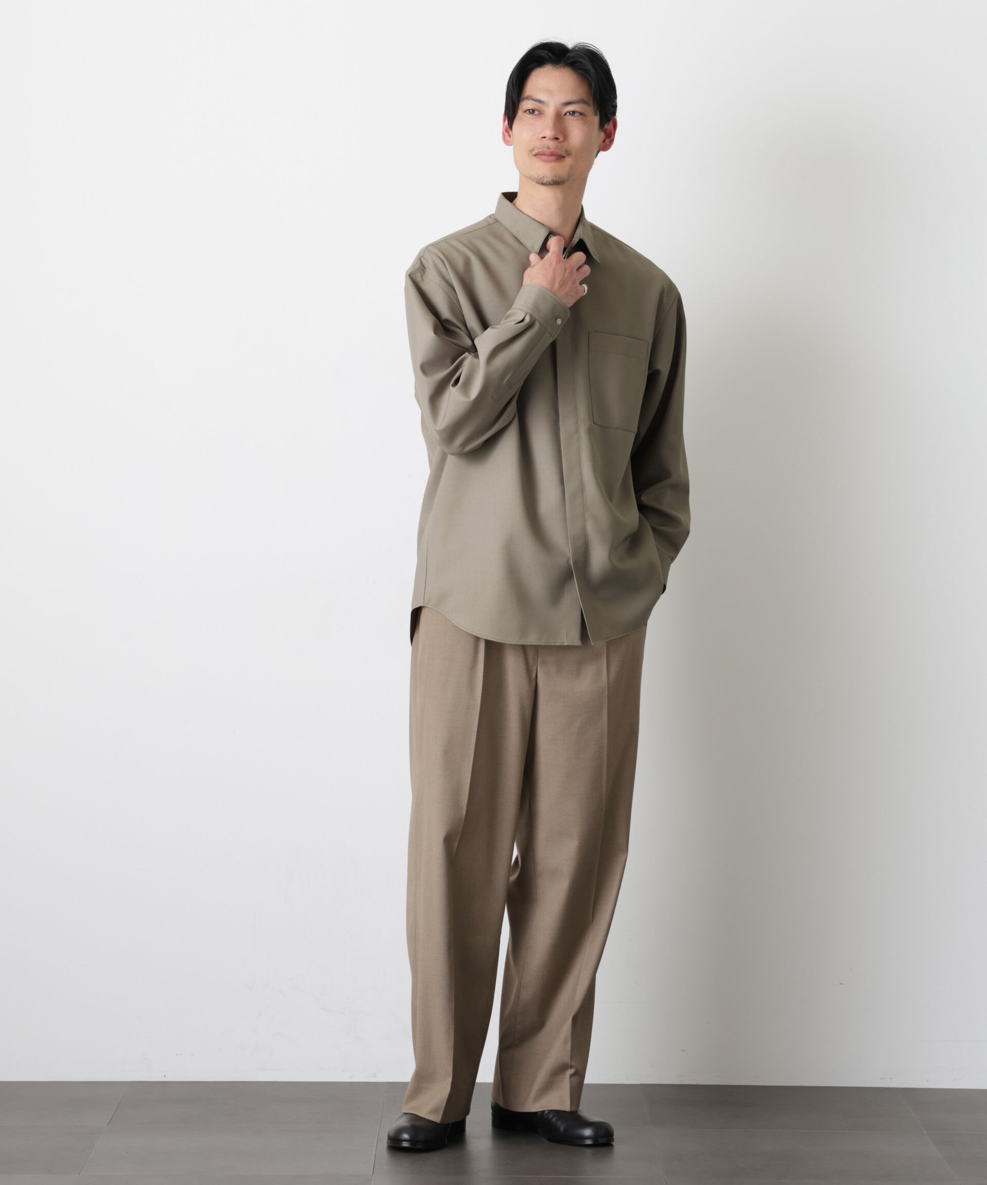 nano･universe「｢Gavante｣ドライギャバレギュラーカラーシャツ」|シャツ・ブラウス|