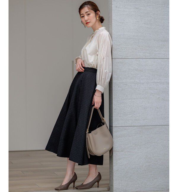 23区「【洗える】プレザンスジャカード タックスカート」|スカート|