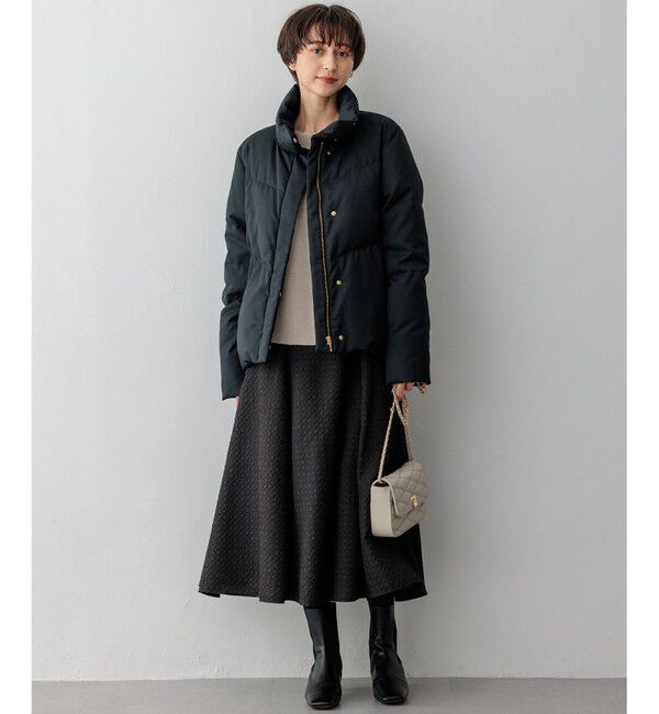 23区「【洗える】プレザンスジャカード タックスカート」|スカート|