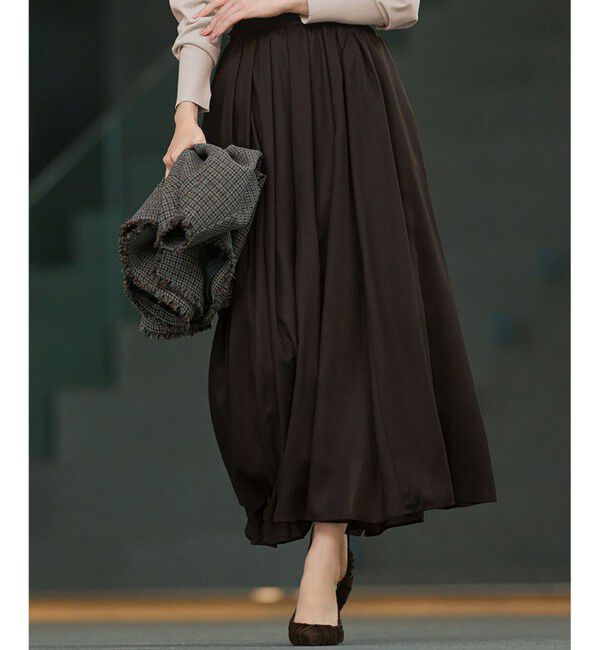 23区「【洗える】シアービエラ ギャザー スカート」|スカート|ﾀﾞｰｸﾌﾞ