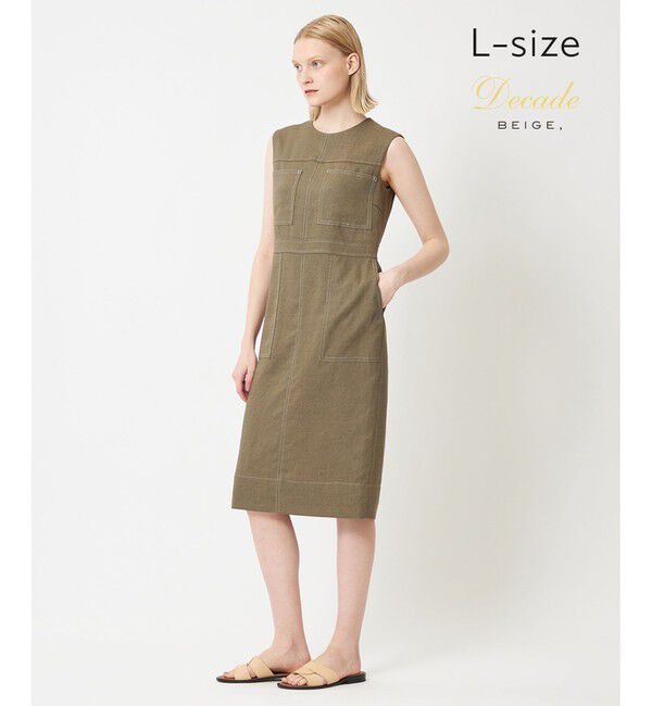 BEIGE,「【L-size】CAROLE / ワンピース」|ワンピース|Khaki&times;Sand