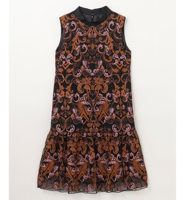 GRACE CONTINENTAL「ラメオーナメントミニドレス」|ドレス|ブラック