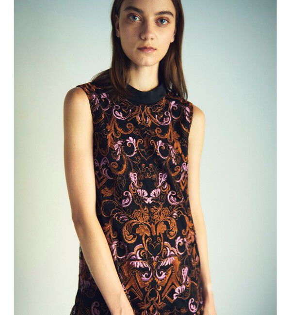 GRACE CONTINENTAL「ラメオーナメントミニドレス」|ドレス|