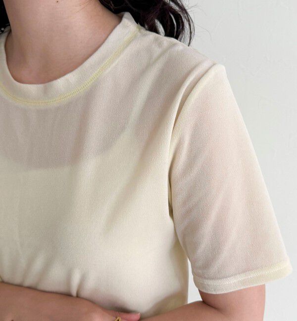 fredy emue「ベロア半袖Tシャツ」|Tシャツ・カットソー|