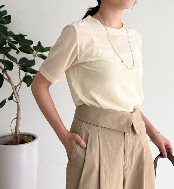 fredy emue「ベロア半袖Tシャツ」|Tシャツ・カットソー|