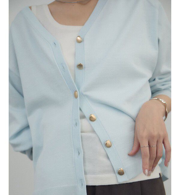 SALON adam et rope'「ブライト2WAYカーディガン」|カーディガン|サックス(48)