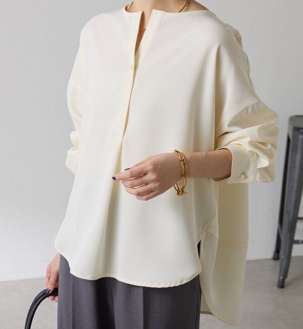  「スキッパーオーバーブラウス」|シャツ・ブラウス|