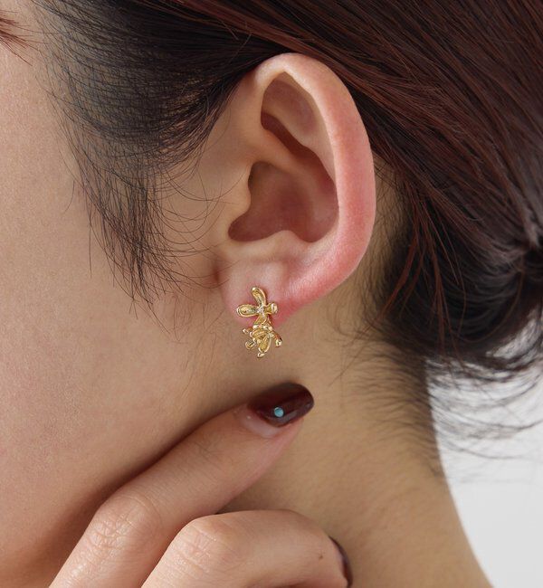  「【PAPILLONNER/パピヨネ】フラワーピアス」|リング|ゴールド