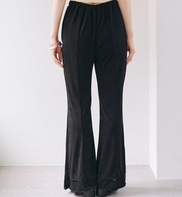  「【新色追加/低身長サイズ/2サイズ展開】シアーリブフレアパンツ」|その他|