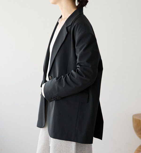  「予約【こなれ感抜群/接触冷感機能付き】ワイドショルダージャケット」|テーラードジャケット|