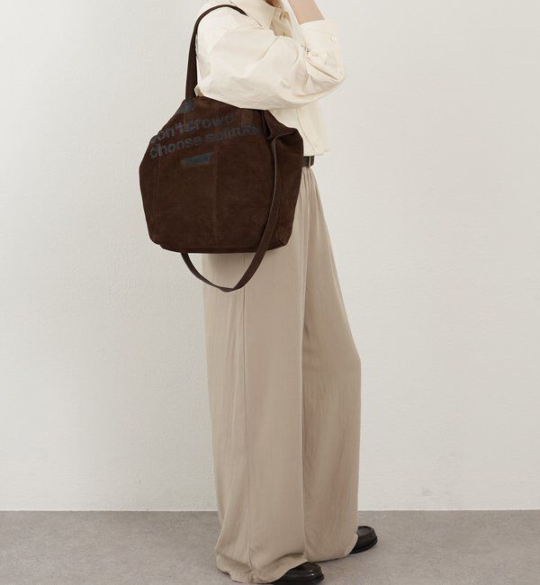  「ステンシルデザインスエード2WAYトートバッグ」|トートバッグ|