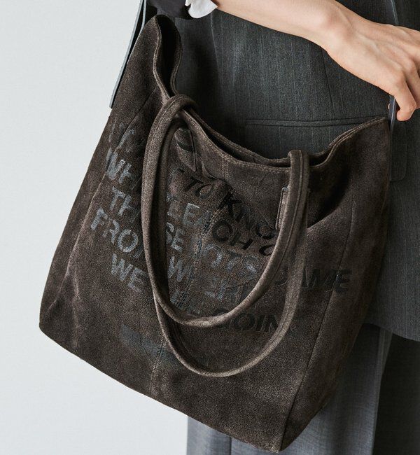  「ステンシルデザインスエード2WAYトートバッグ」|トートバッグ|