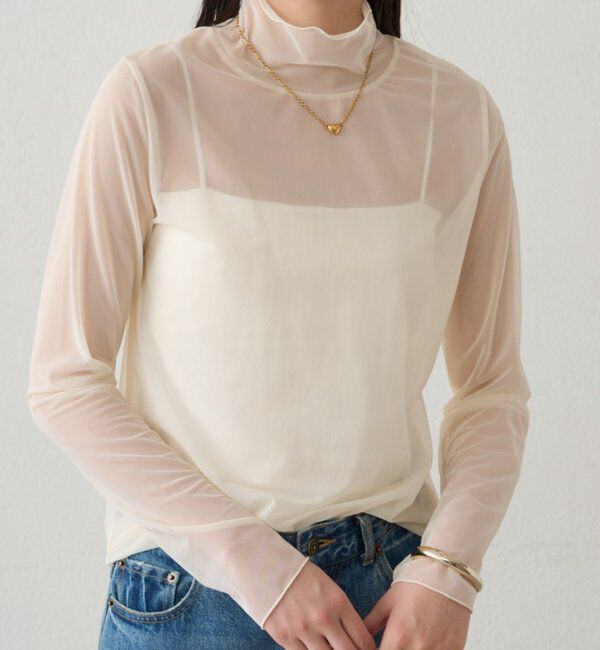  「シアーチュールハイネックプルオーバー」|Tシャツ・カットソー|