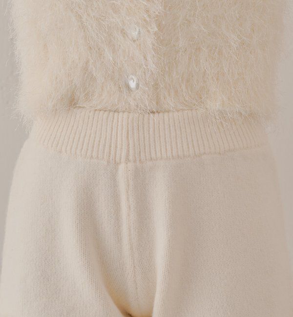  「【セットアップ対応】裾フリルニットショートパンツ」|チノ|