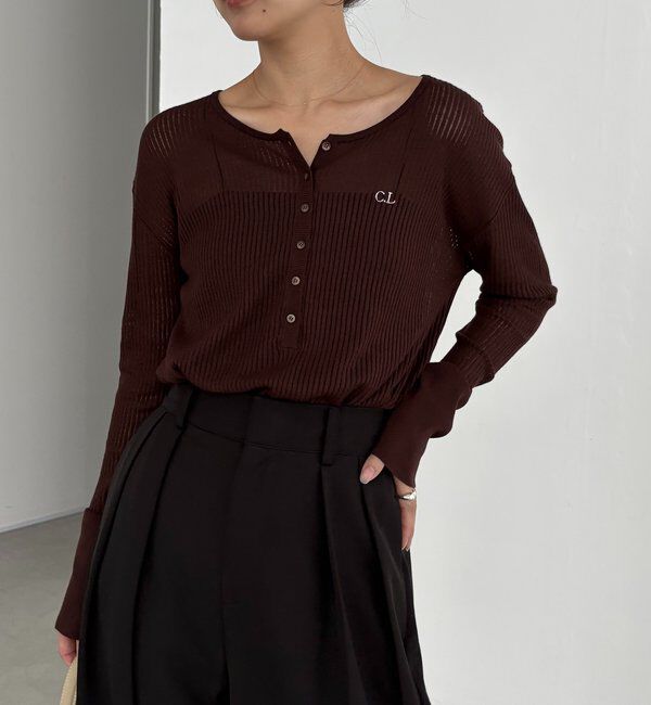  「〈C.L〉シアーヘンリーニット」|ニット・セーター|