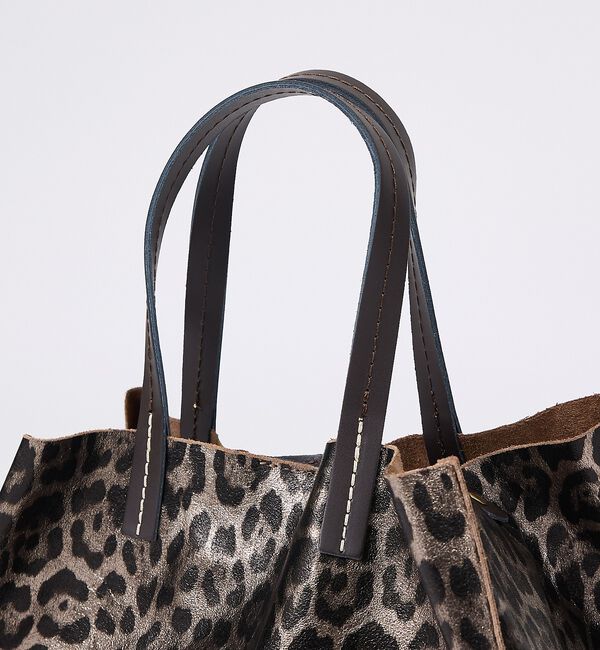collex「【WEB限定】【AULENTTI/オウレンティ】ポーチ付きトートバッグ　ヒョウ柄」|トートバッグ|