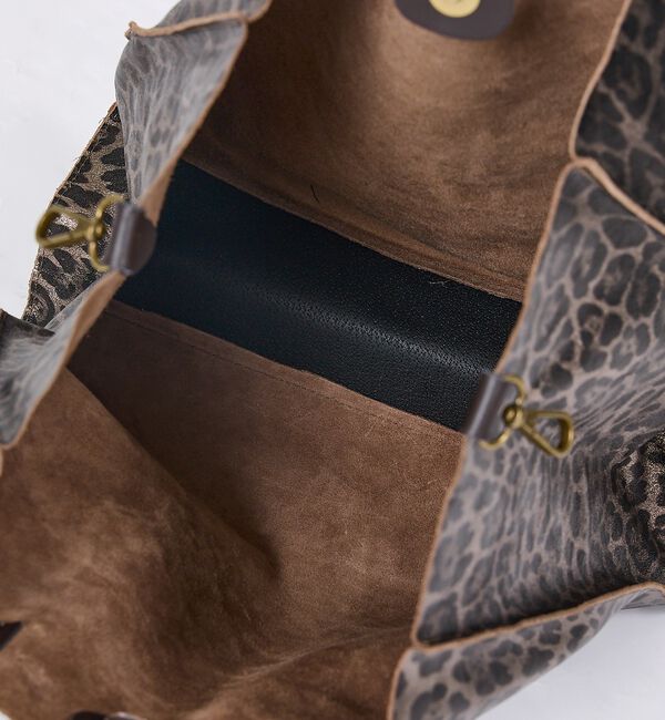 collex「【WEB限定】【AULENTTI/オウレンティ】ポーチ付きトートバッグ　ヒョウ柄」|トートバッグ|