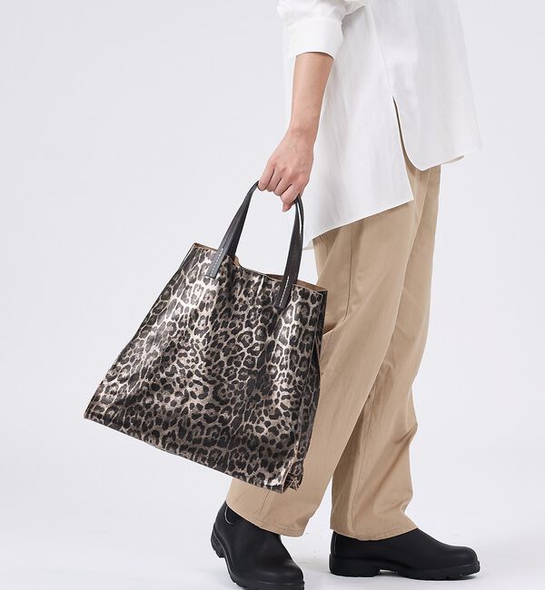 collex「【WEB限定】【AULENTTI/オウレンティ】ポーチ付きトートバッグ　ヒョウ柄」|トートバッグ|