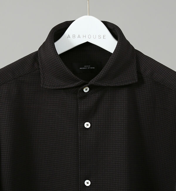 ABAHOUSE「【FLEX SHIRTS】36ゲージ コンパクトシルキー ギンガムチェックシャツ」|シャツ・ブラウス|