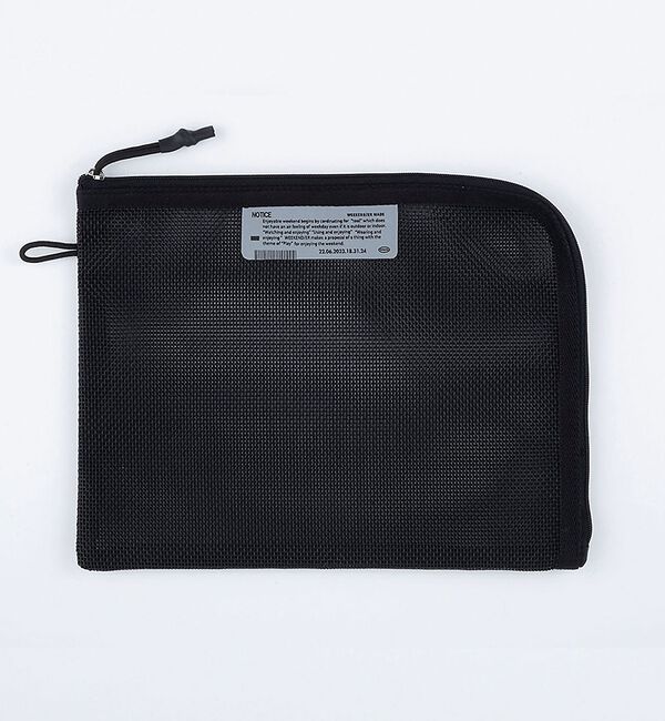 ABAHOUSE「【WEEKEND(ER)/ウィークエンダー】PVC　MESH FLATCASE/」|ポーチ|ブラック