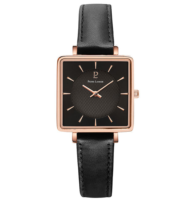Rouge vif「【PIERRE　LANNIOER】Lecareレザーベルト P007H・P008」|腕時計|ブラック