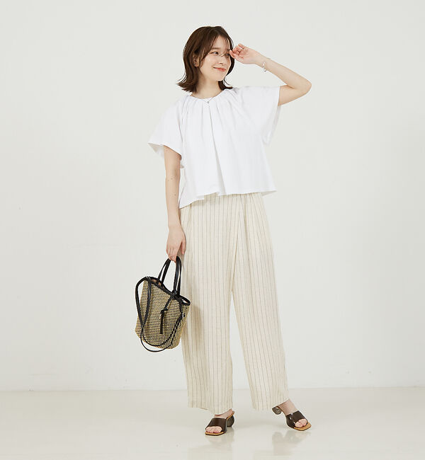 abahouse mavie「タックフレアーショートプルオーバー」|Tシャツ・カットソー|