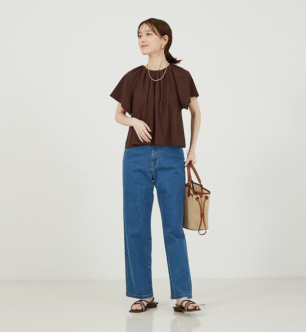 abahouse mavie「タックフレアーショートプルオーバー」|Tシャツ・カットソー|