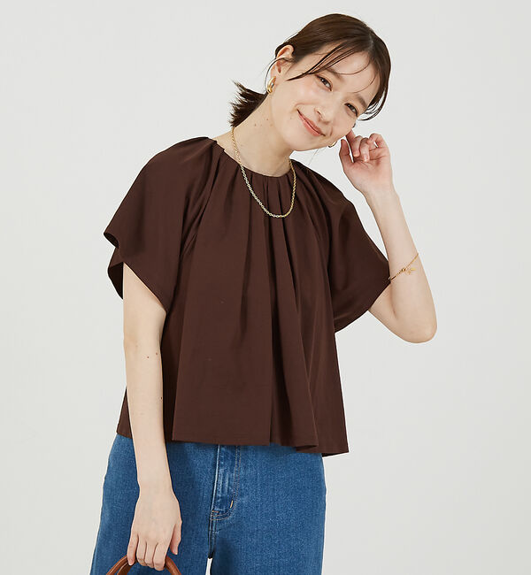 abahouse mavie「タックフレアーショートプルオーバー」|Tシャツ・カットソー|