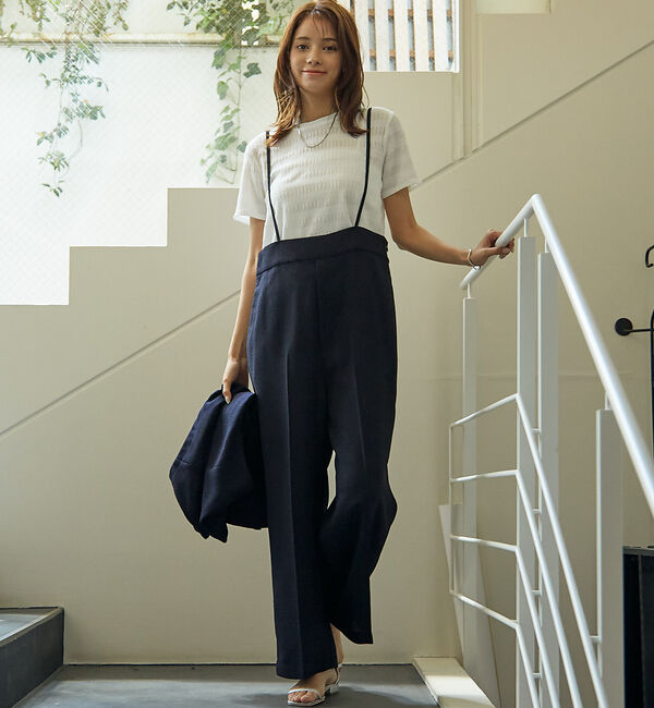 abahouse mavie「【セットアップ対応】ライトツイードサスペンダーパンツ」|その他|