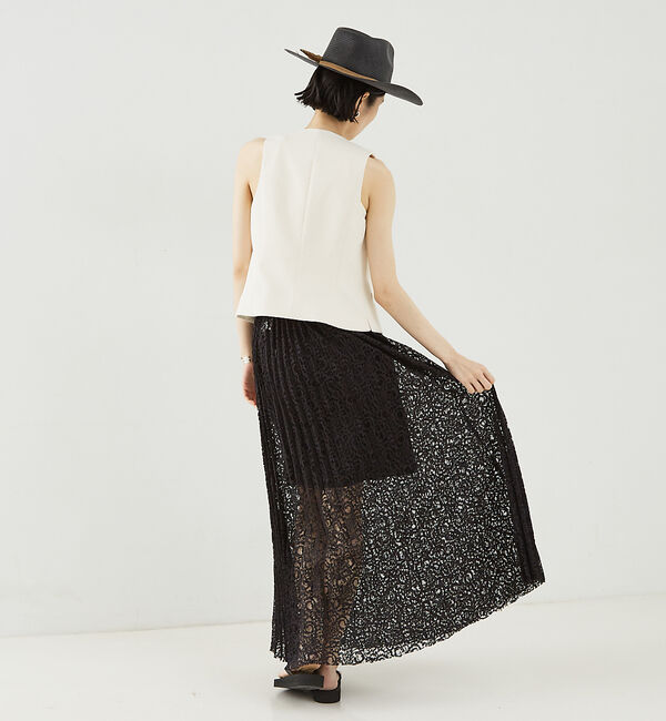 The Store by C' 「【COCUCA】レースプリーツスカート」|スカート|